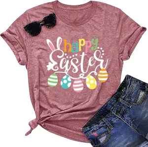 Leopard Easter Bunny Graphic Shirt Chillin' with My Peeps Easter Matching T-Shirt Gift for Easter Day Tee.
