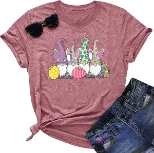 Leopard Easter Bunny Graphic Shirt Chillin' with My Peeps Easter Matching T-Shirt Gift for Easter Day Tee.