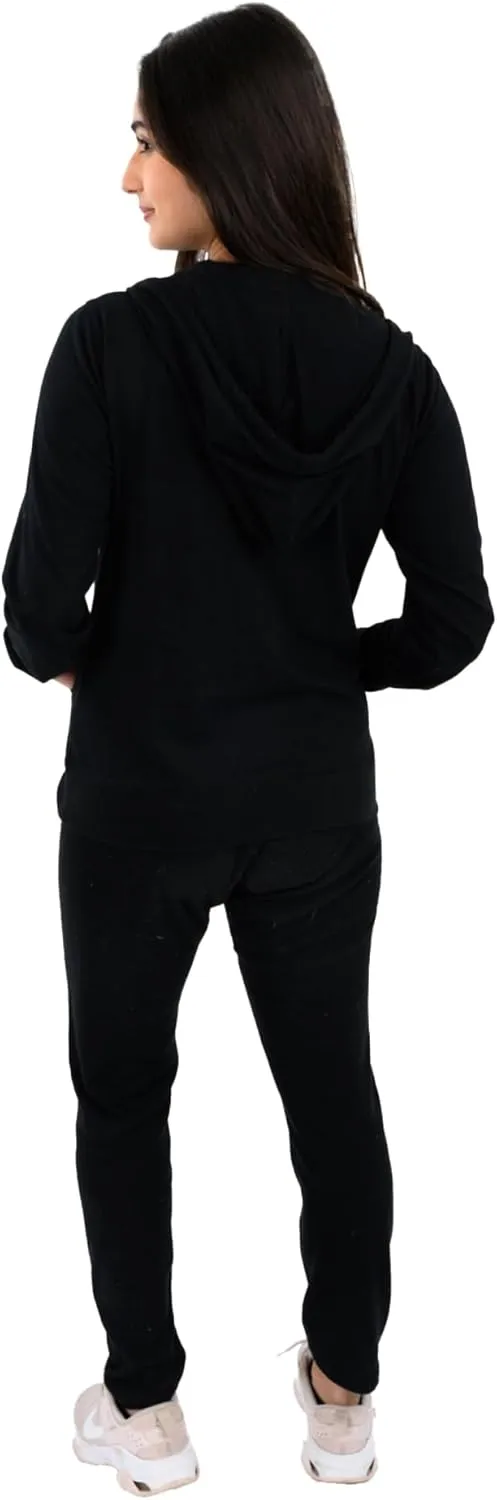 Lightweight Hoodies for Women, Zip Up Hoodie  Soft Jersey Long Sleeve, Hooded Sweatshirt