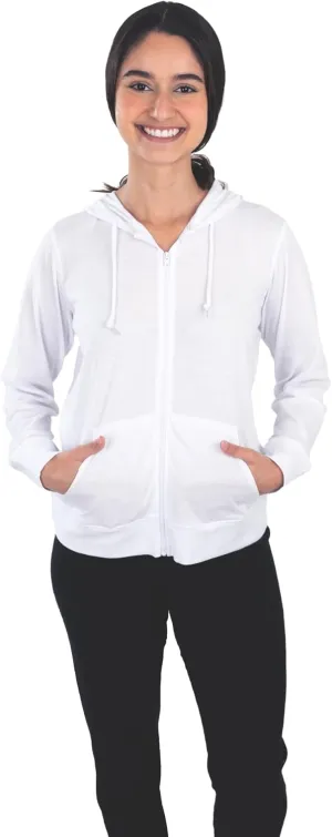 Lightweight Hoodies for Women, Zip Up Hoodie  Soft Jersey Long Sleeve, Hooded Sweatshirt