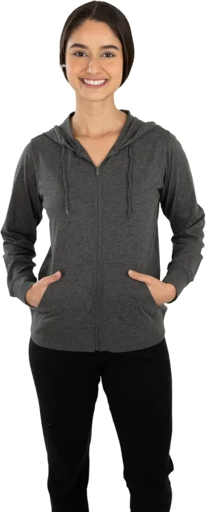 Lightweight Hoodies for Women, Zip Up Hoodie  Soft Jersey Long Sleeve, Hooded Sweatshirt
