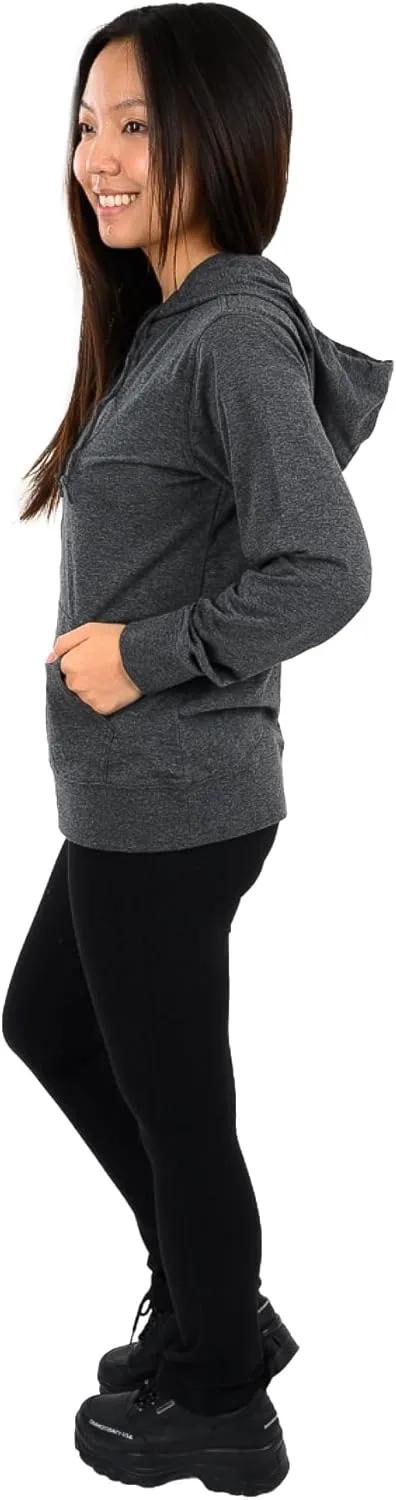 Lightweight Hoodies for Women, Zip Up Hoodie  Soft Jersey Long Sleeve, Hooded Sweatshirt