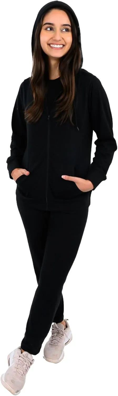 Lightweight Hoodies for Women, Zip Up Hoodie  Soft Jersey Long Sleeve, Hooded Sweatshirt