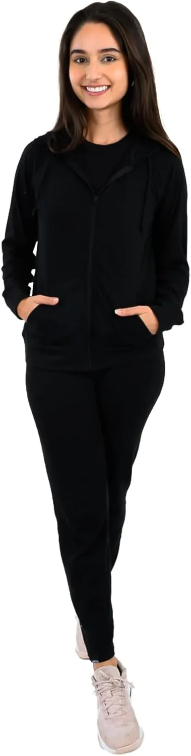 Lightweight Hoodies for Women, Zip Up Hoodie  Soft Jersey Long Sleeve, Hooded Sweatshirt