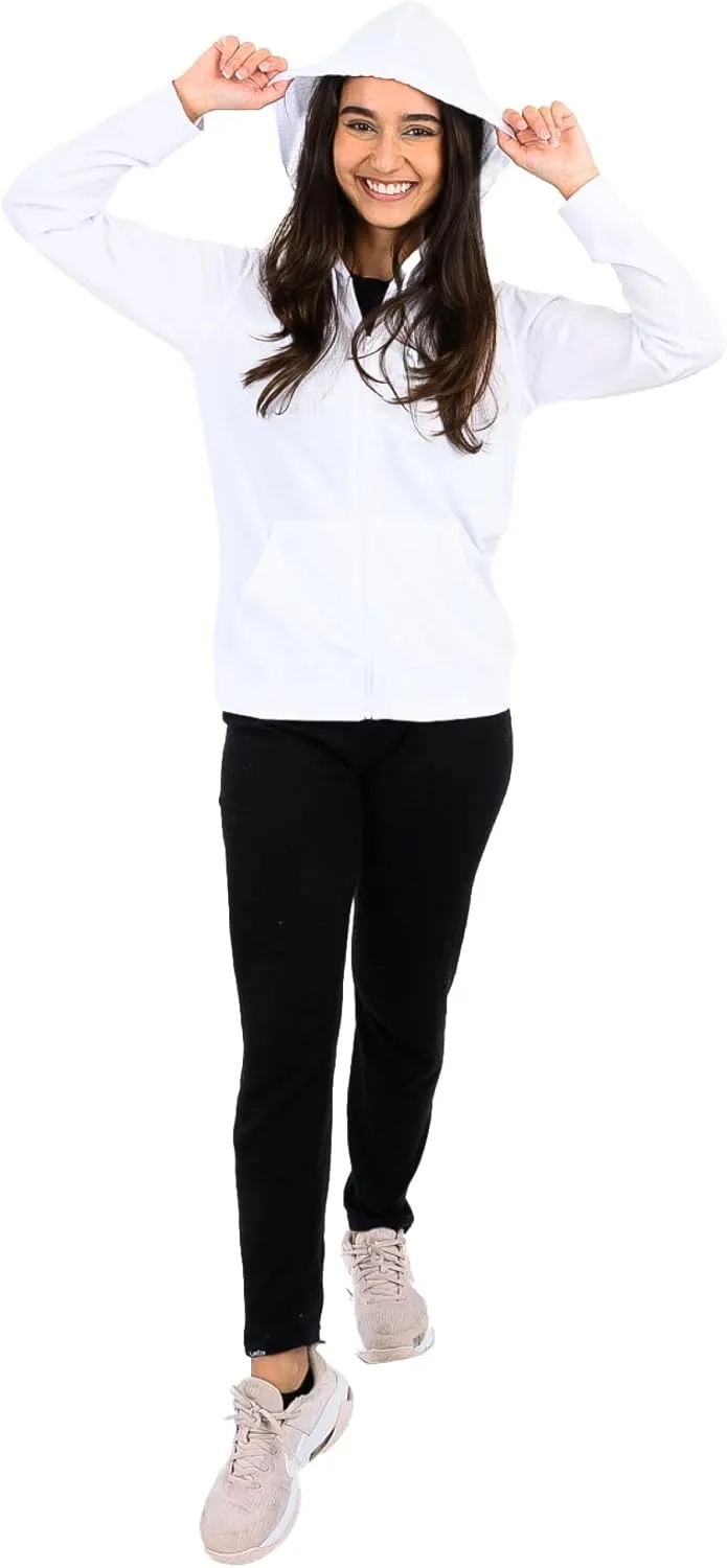 Lightweight Hoodies for Women, Zip Up Hoodie  Soft Jersey Long Sleeve, Hooded Sweatshirt