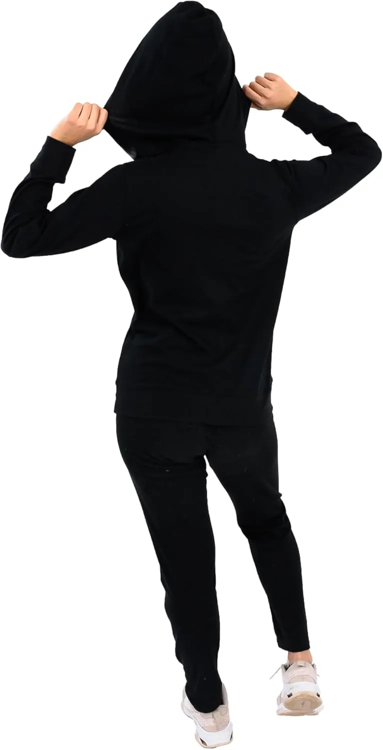 Lightweight Hoodies for Women, Zip Up Hoodie  Soft Jersey Long Sleeve, Hooded Sweatshirt
