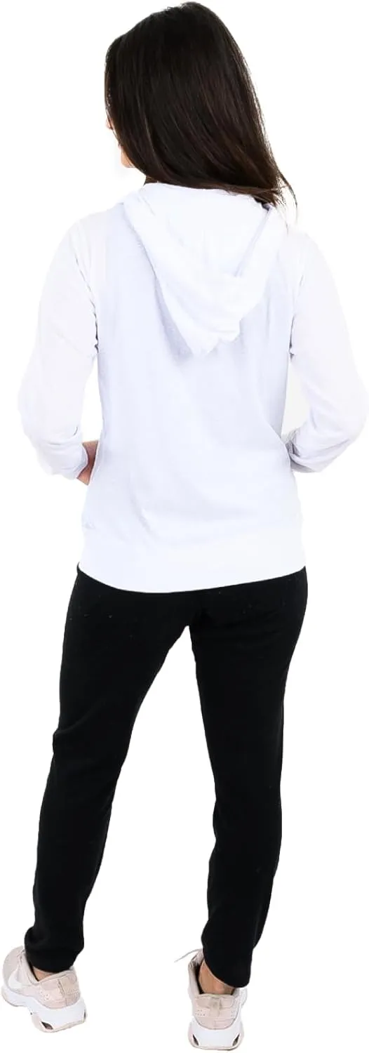 Lightweight Hoodies for Women, Zip Up Hoodie  Soft Jersey Long Sleeve, Hooded Sweatshirt