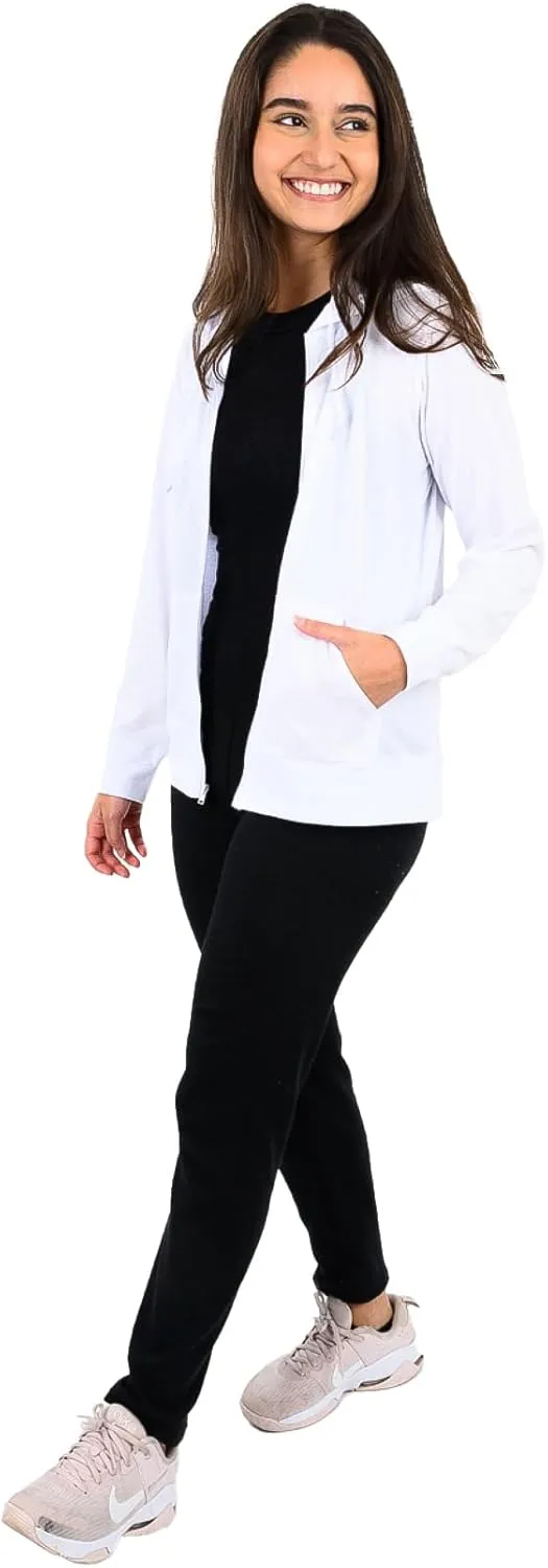 Lightweight Hoodies for Women, Zip Up Hoodie  Soft Jersey Long Sleeve, Hooded Sweatshirt