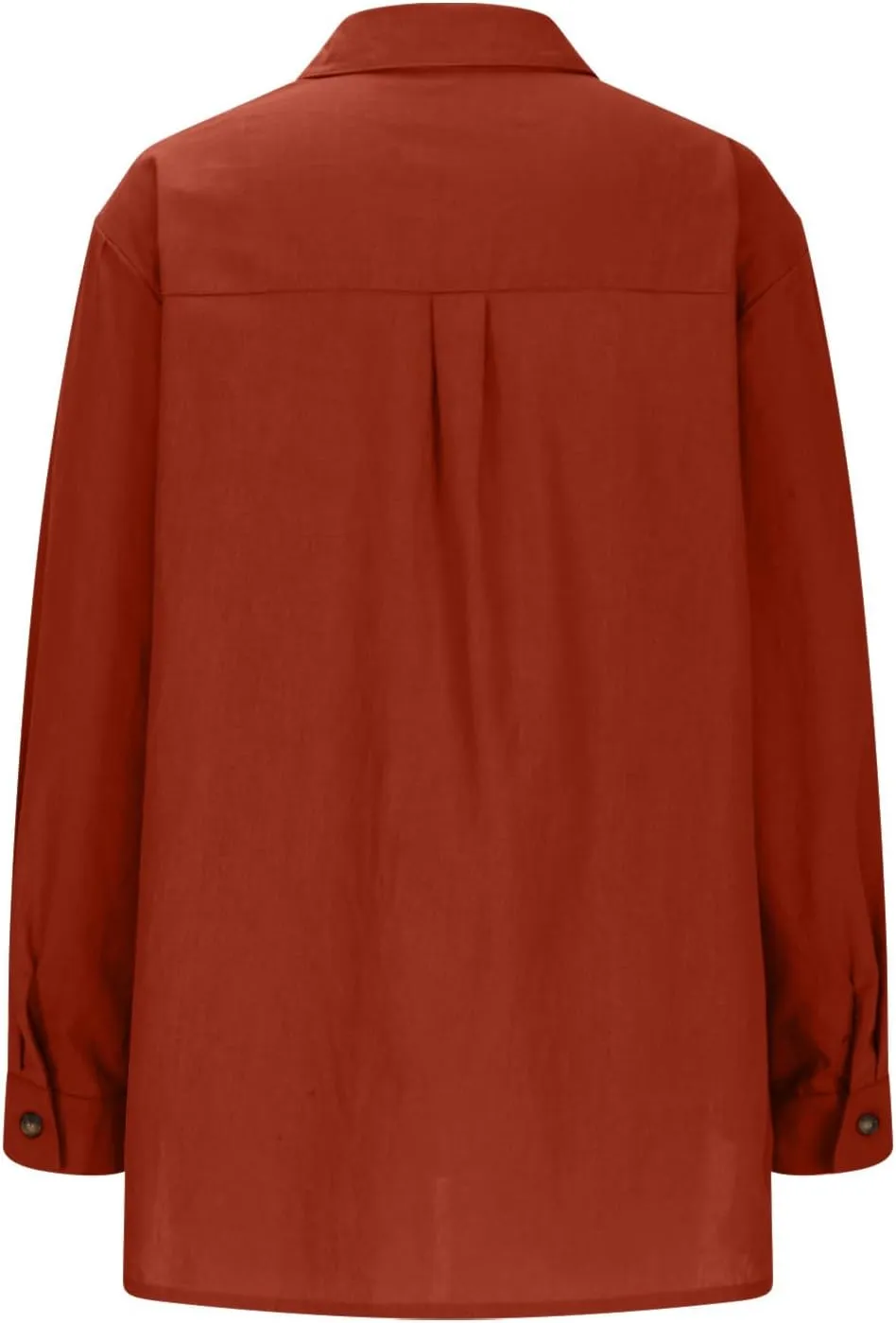 Linen Tops for Women Cotton Linen Button Down Shirt Casual Lightweight Long Sleeve Solid Colorloose Work Blouses