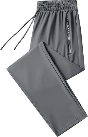 Litetao Mens Golf Pants Stretch Relaxed Fit Quick Drying Sweatpants Casual Stretch Drawstring Sports Pant with Pockets