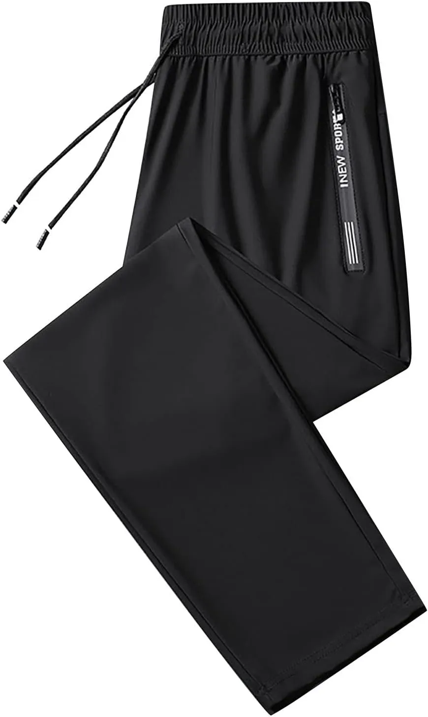 Litetao Mens Golf Pants Stretch Relaxed Fit Quick Drying Sweatpants Casual Stretch Drawstring Sports Pant with Pockets