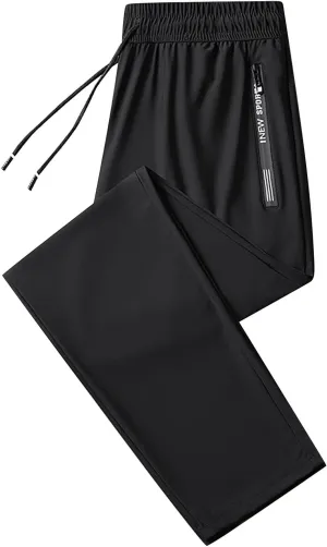 Litetao Mens Golf Pants Stretch Relaxed Fit Quick Drying Sweatpants Casual Stretch Drawstring Sports Pant with Pockets