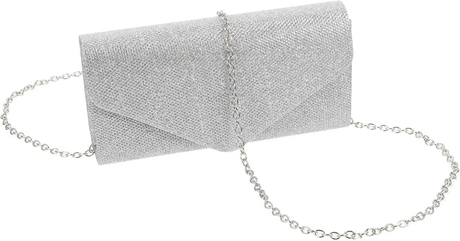 Luxshiny Women Clutch Purse Evening Detachable Chain Fashion Handbag Lipstick Storage Banquet Bag