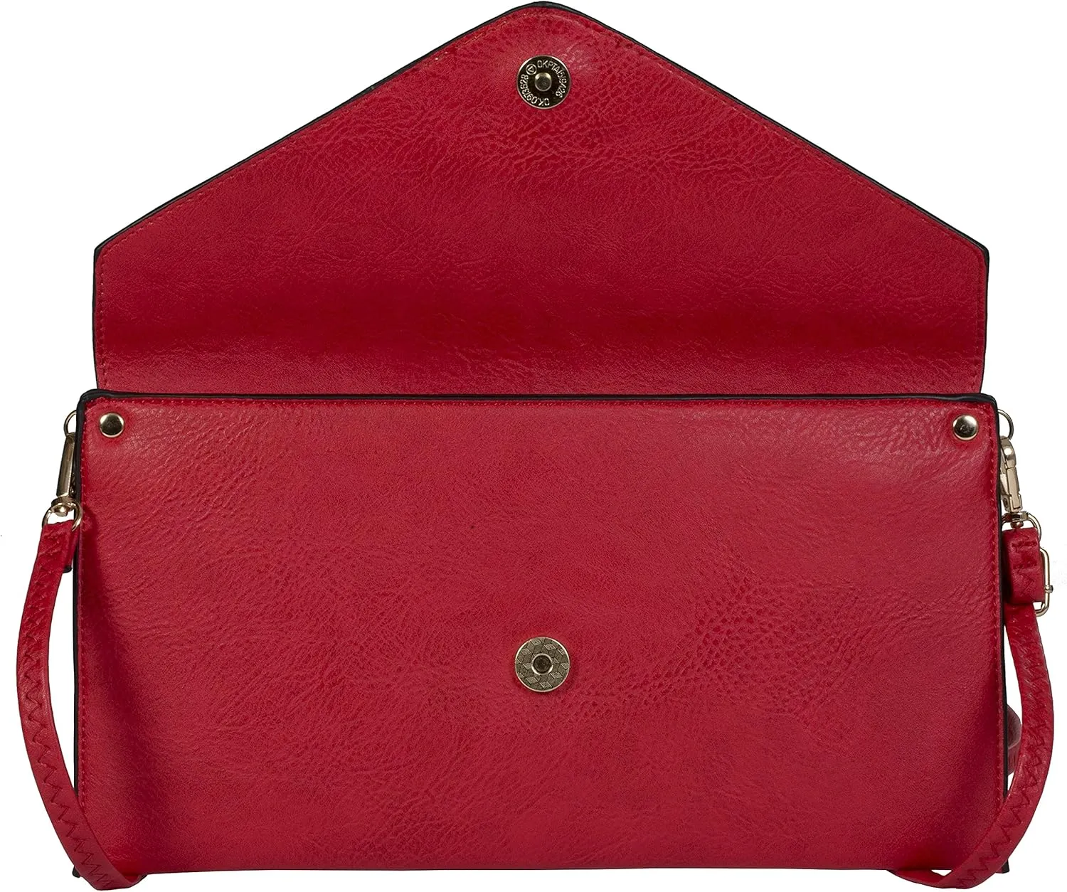 Mabel Women's Faux Leather Wristlet Clutch with Adjustable Strap  Small Evening Shoulder Purse  Piper