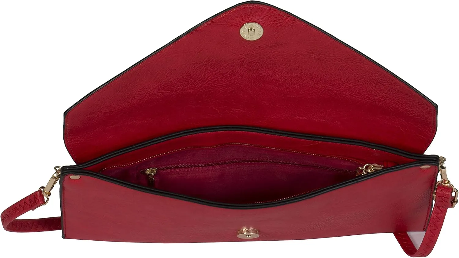 Mabel Women's Faux Leather Wristlet Clutch with Adjustable Strap  Small Evening Shoulder Purse  Piper