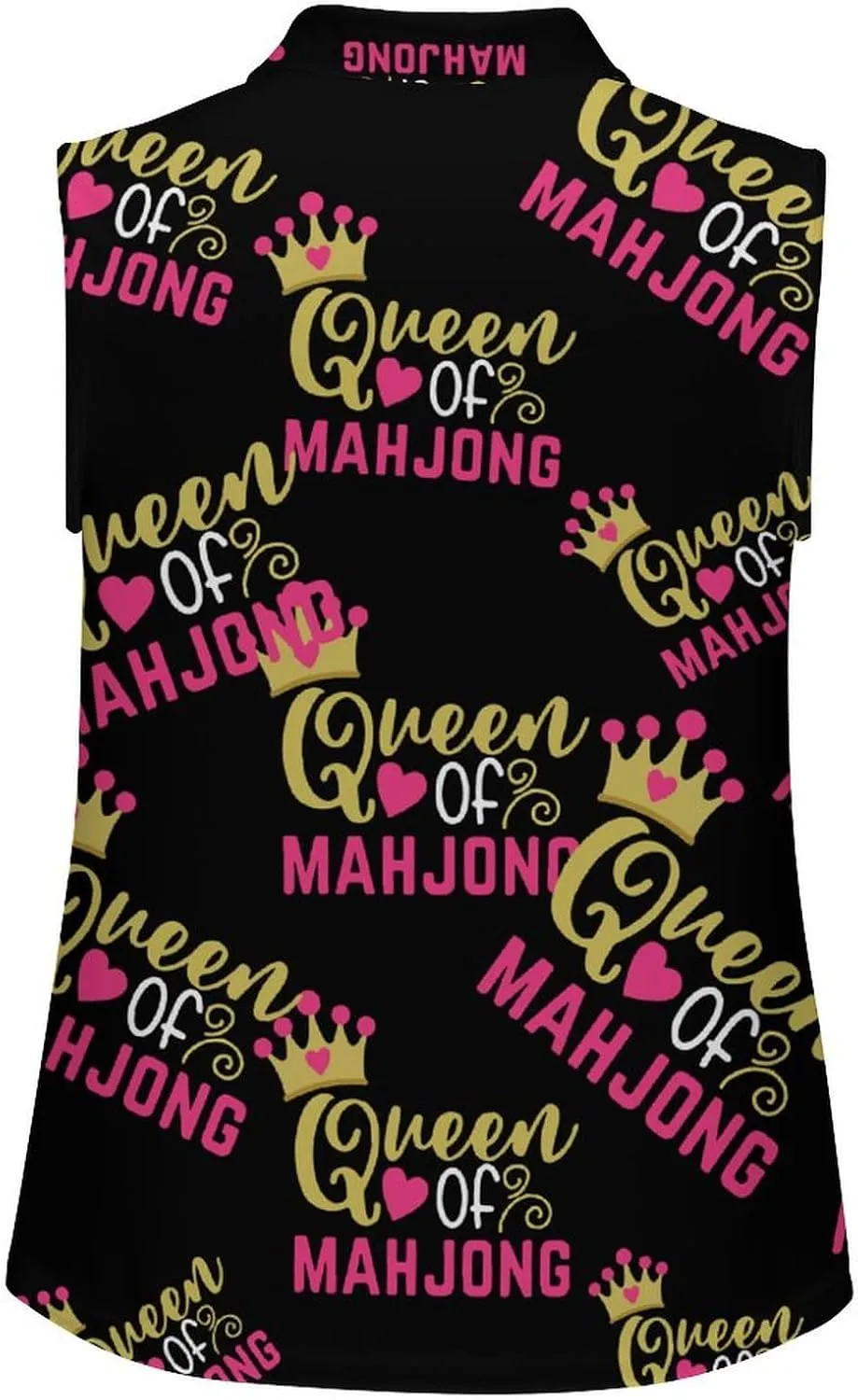 Mahjong Queen Women's Sleeveless Golf Polo Shirts Athletic Tank Tops