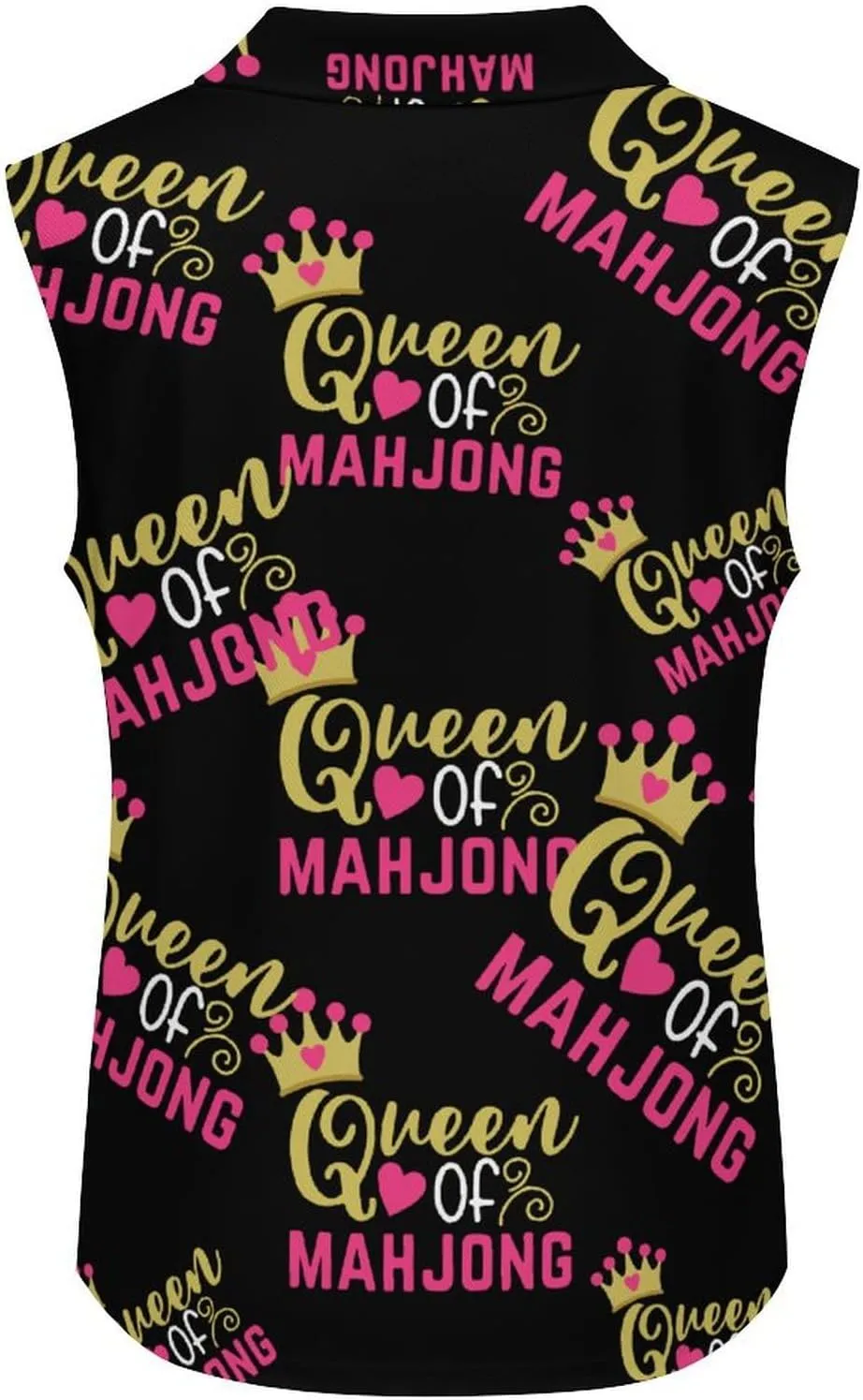 Mahjong Queen Women's Sleeveless Golf Polo Shirts Athletic Tank Tops