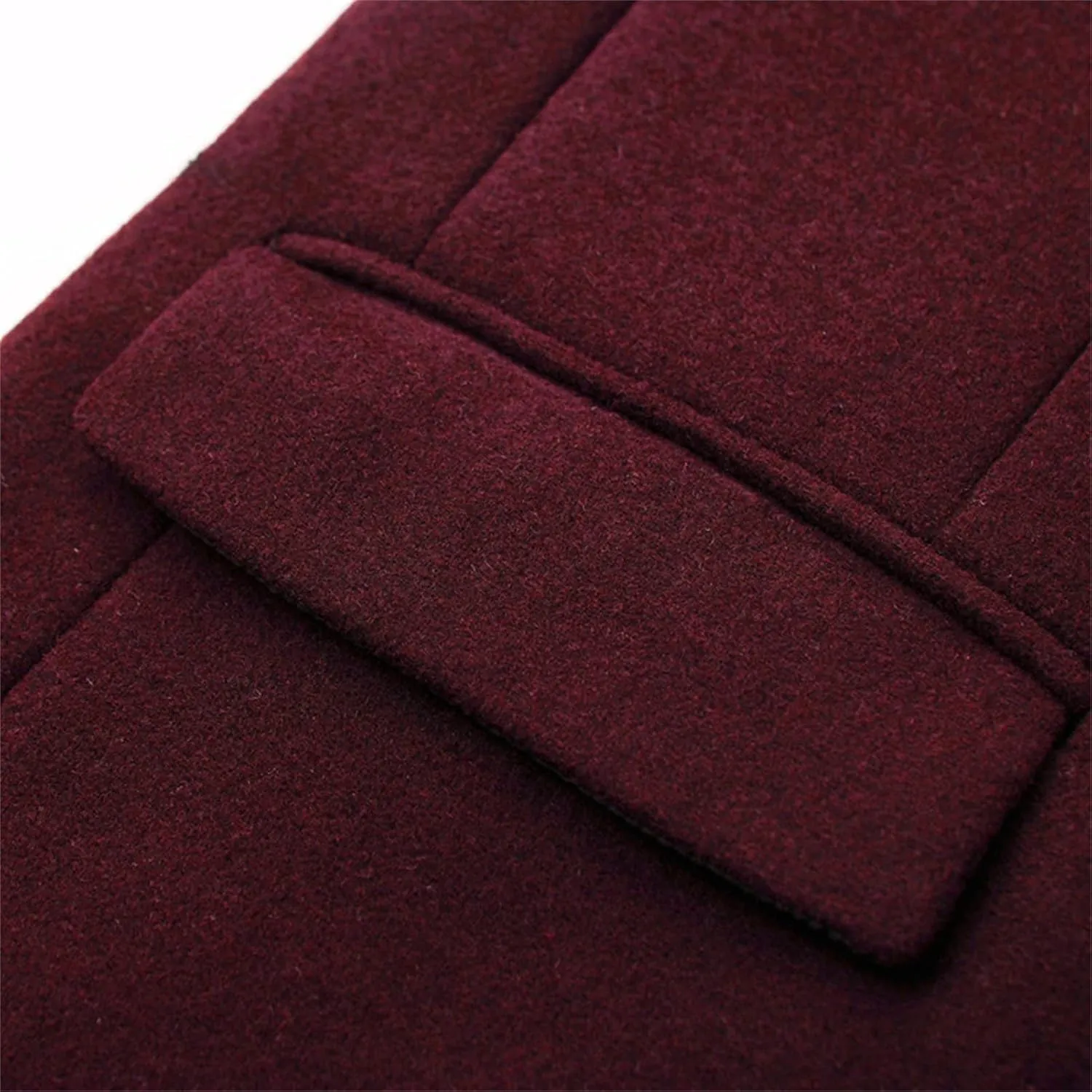 Maiyifu-GJ Mens Mid-Length Single Breasted Coat Stylish Stand Collar Top Pea Coats Winter Windproof Business Trench Overcoat