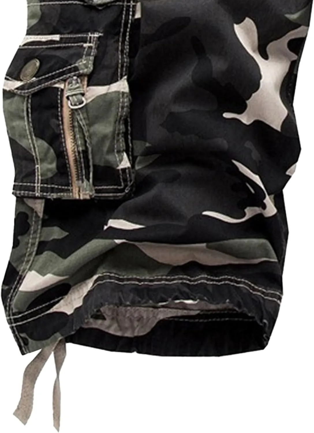 Maiyifu-GJ Men's Multi-Pockets Cargo Shorts Casual Cotton Twill Camo Cargo Shorts Lightweight Camouflage Hiking Short Pants