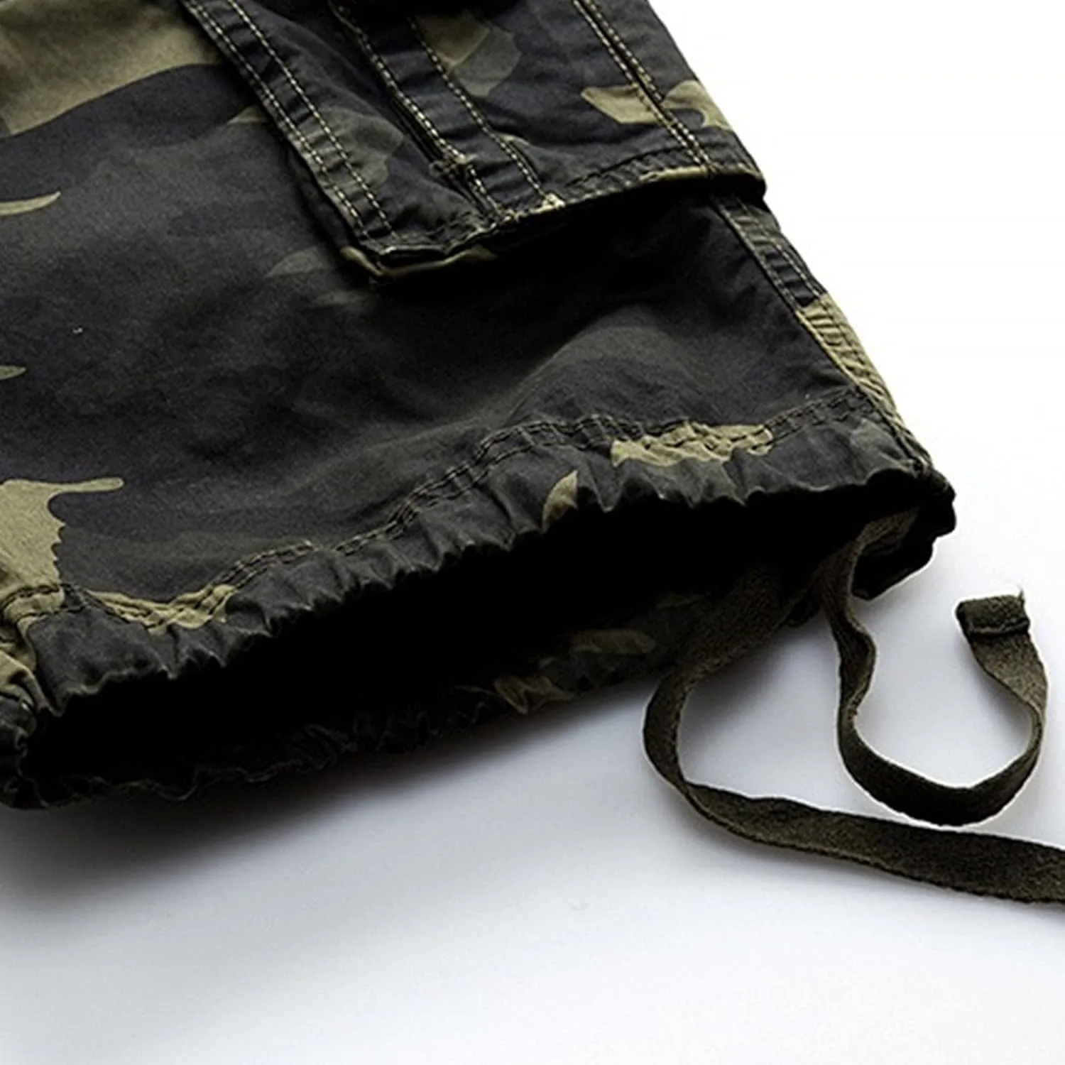 Maiyifu-GJ Men's Multi-Pockets Cargo Shorts Casual Cotton Twill Camo Cargo Shorts Lightweight Camouflage Hiking Short Pants