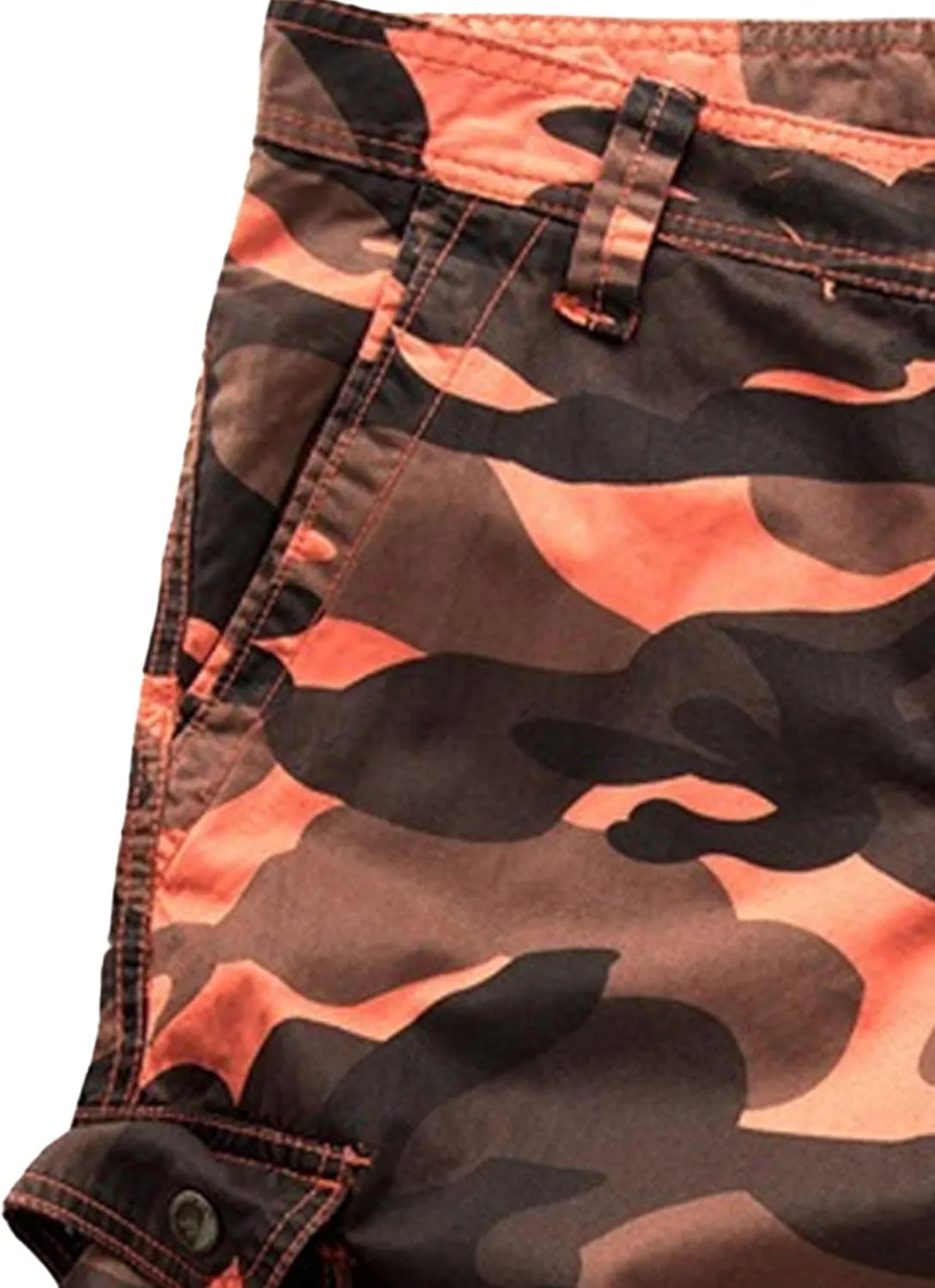 Maiyifu-GJ Men's Multi-Pockets Cargo Shorts Casual Cotton Twill Camo Cargo Shorts Lightweight Camouflage Hiking Short Pants