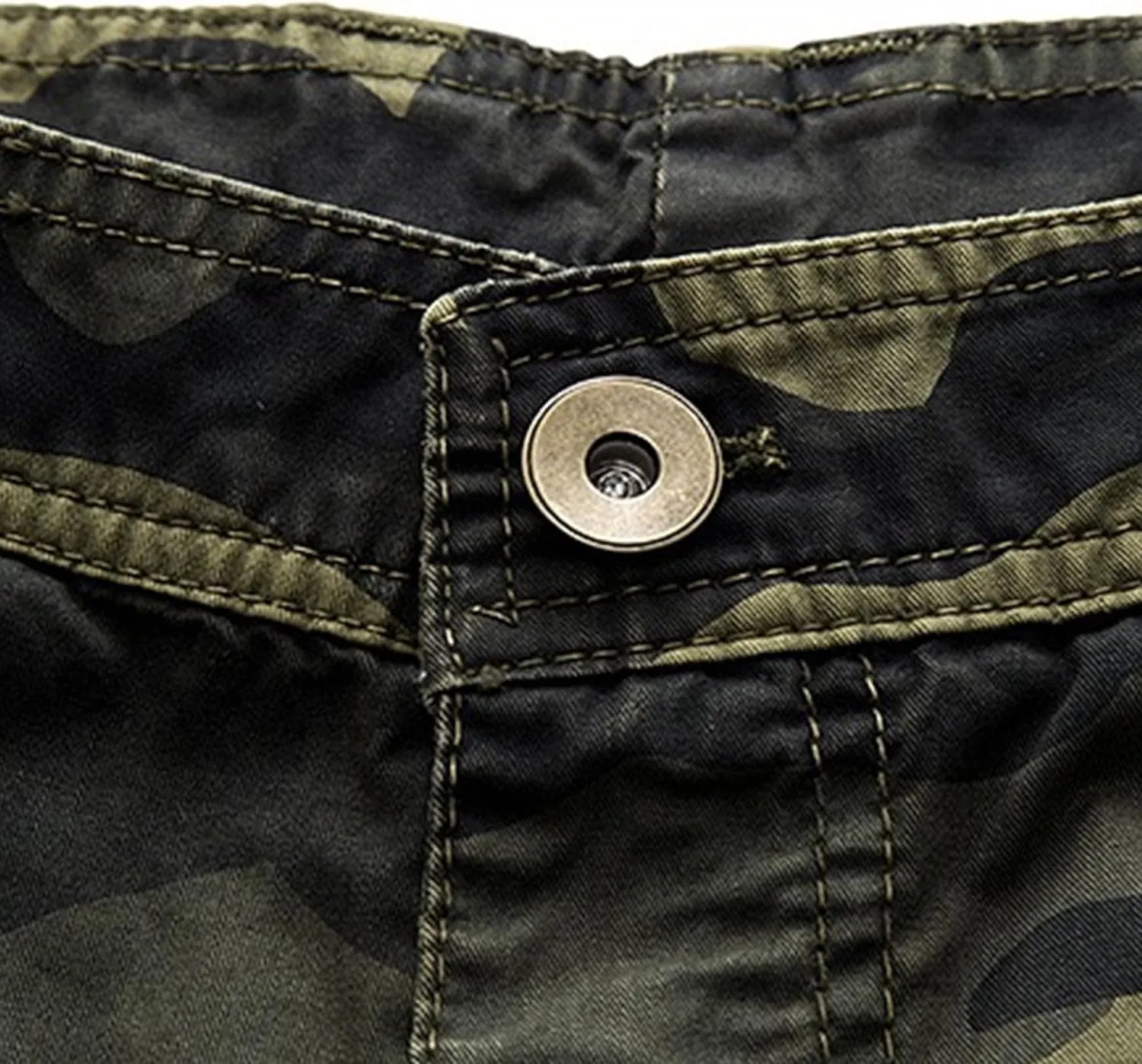 Maiyifu-GJ Men's Multi-Pockets Cargo Shorts Casual Cotton Twill Camo Cargo Shorts Lightweight Camouflage Hiking Short Pants