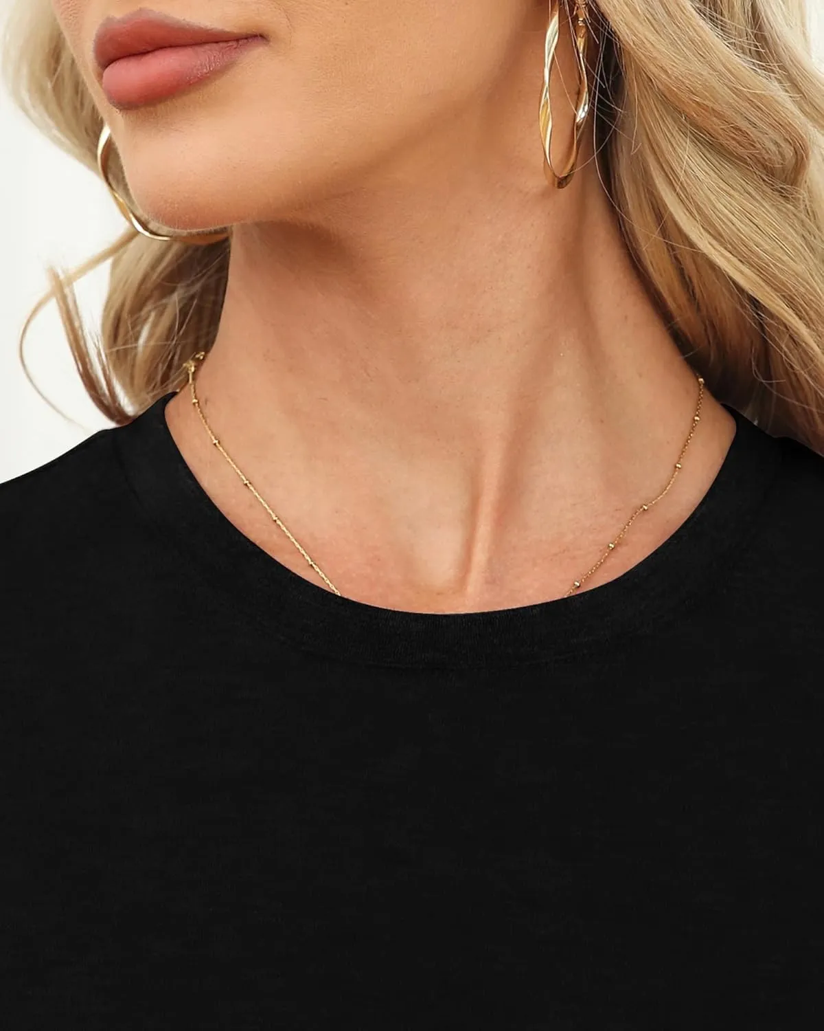 Memorose Womens Short Sleeve Tops Summer T Shirts Round Neck Causal Fashion Basic Tee