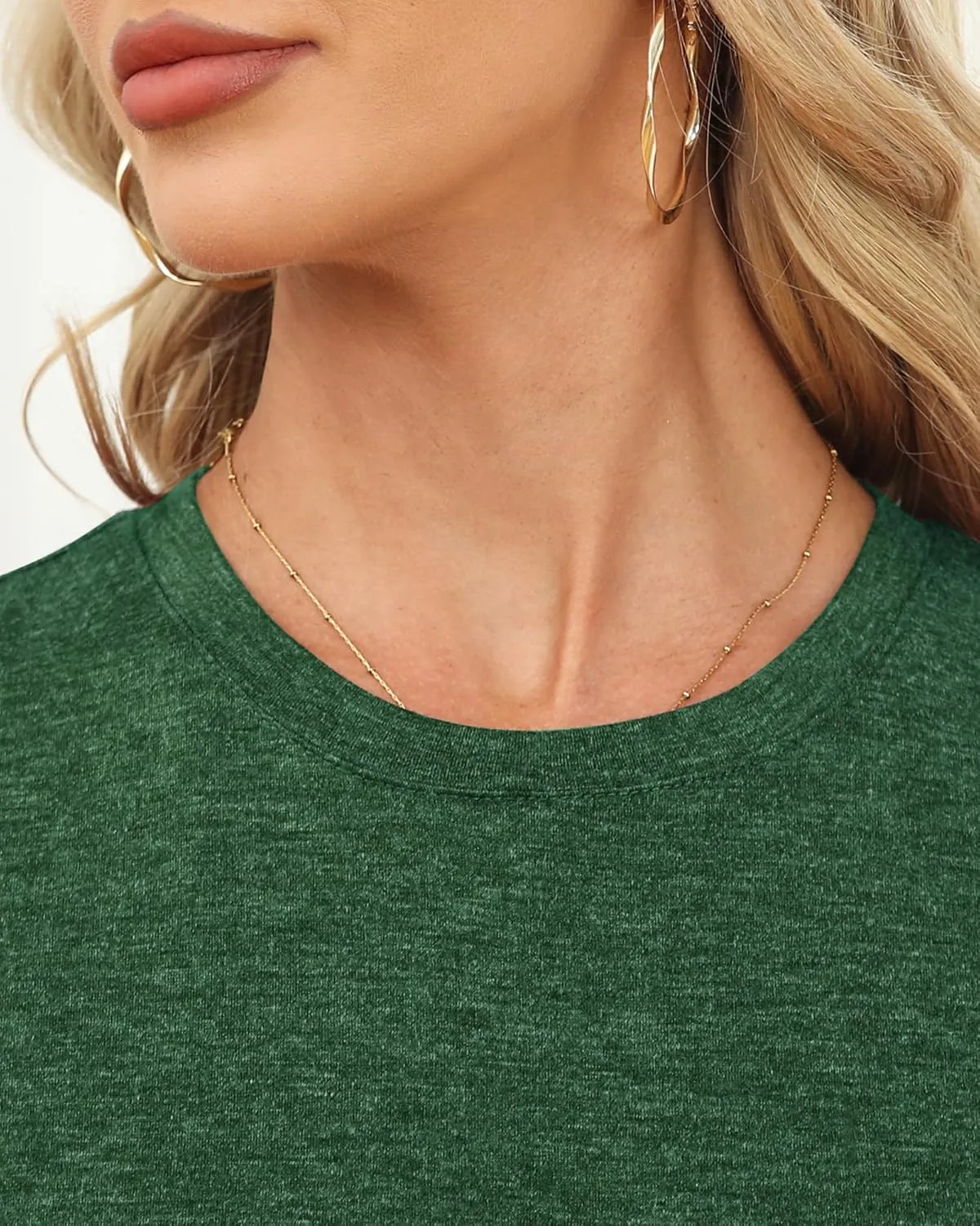 Memorose Womens Short Sleeve Tops Summer T Shirts Round Neck Causal Fashion Basic Tee