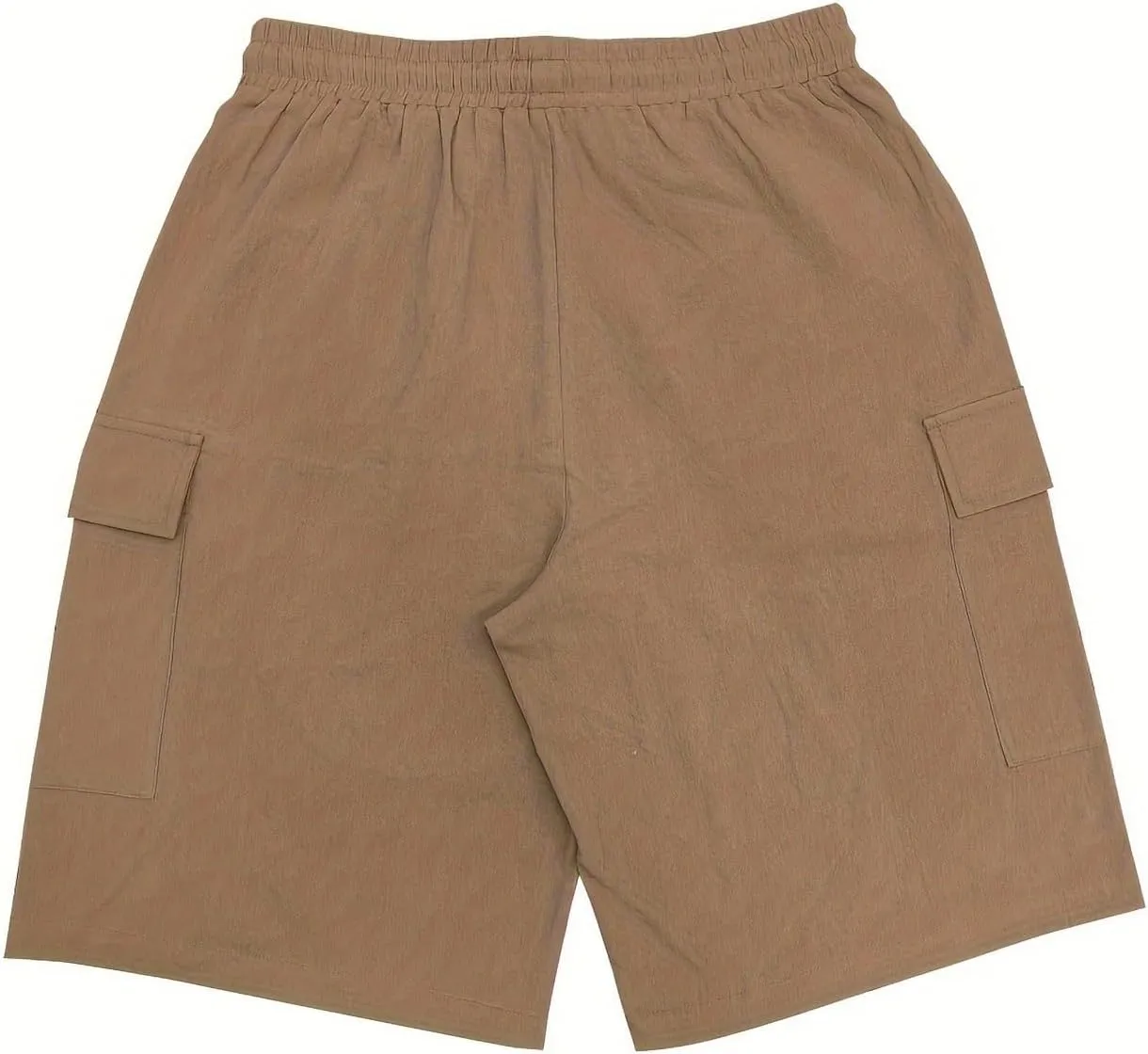 Men Linen Shorts Elastic Waist Drawstring Cotton Linen Short with Pockets Loose Fit Outdoor Summer Beach Pants