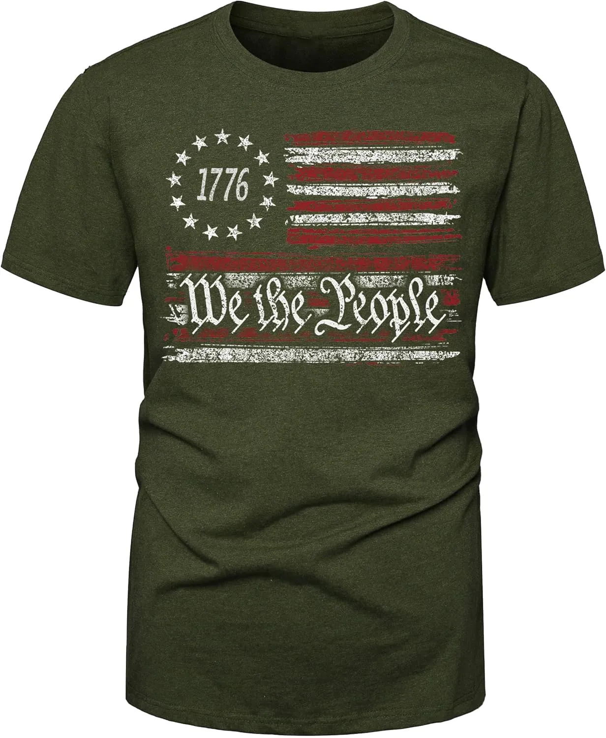 Mens 4th of July Shirts American Flag Patriotic Short Sleeve T-Shirt