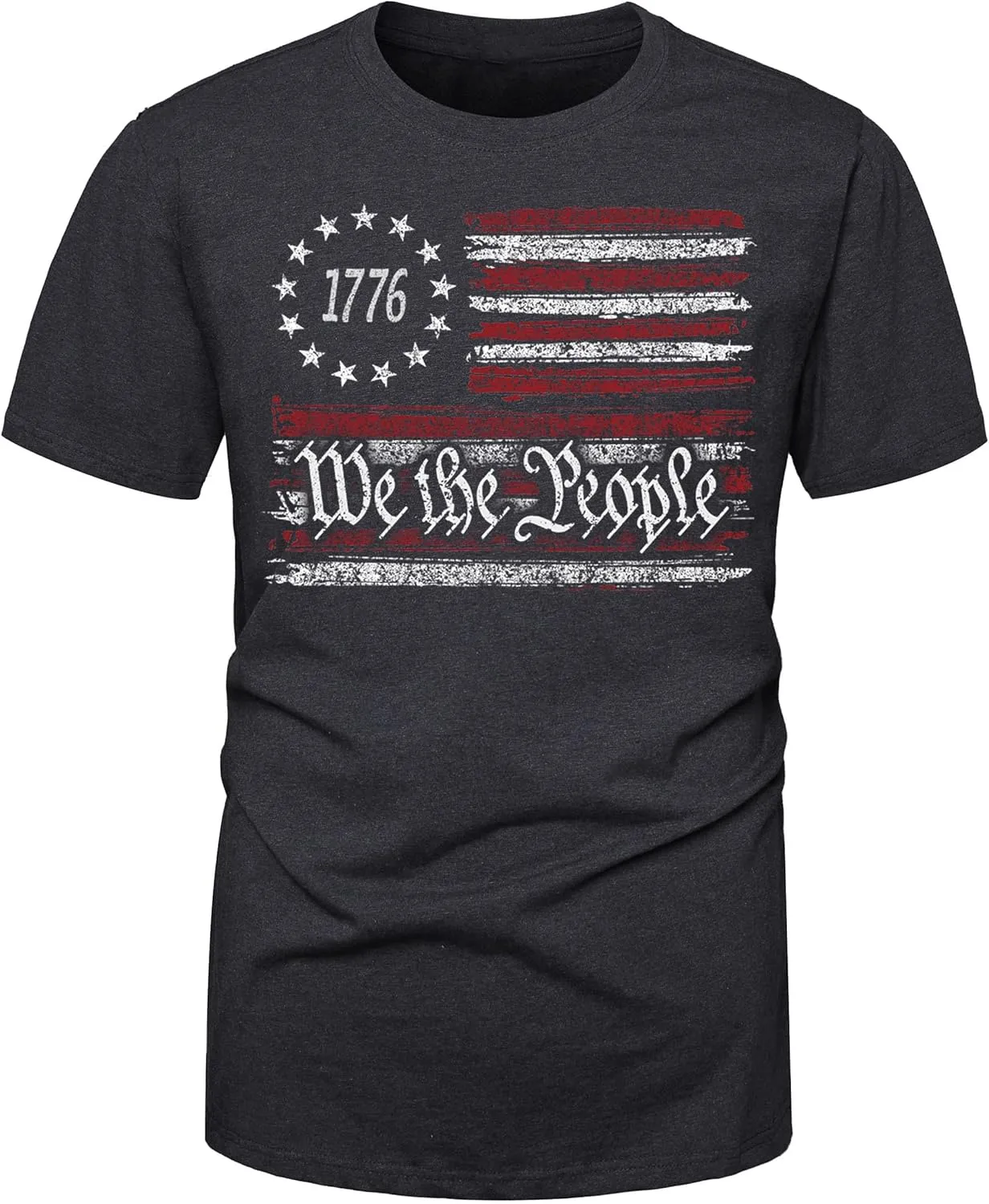 Mens 4th of July Shirts American Flag Patriotic Short Sleeve T-Shirt