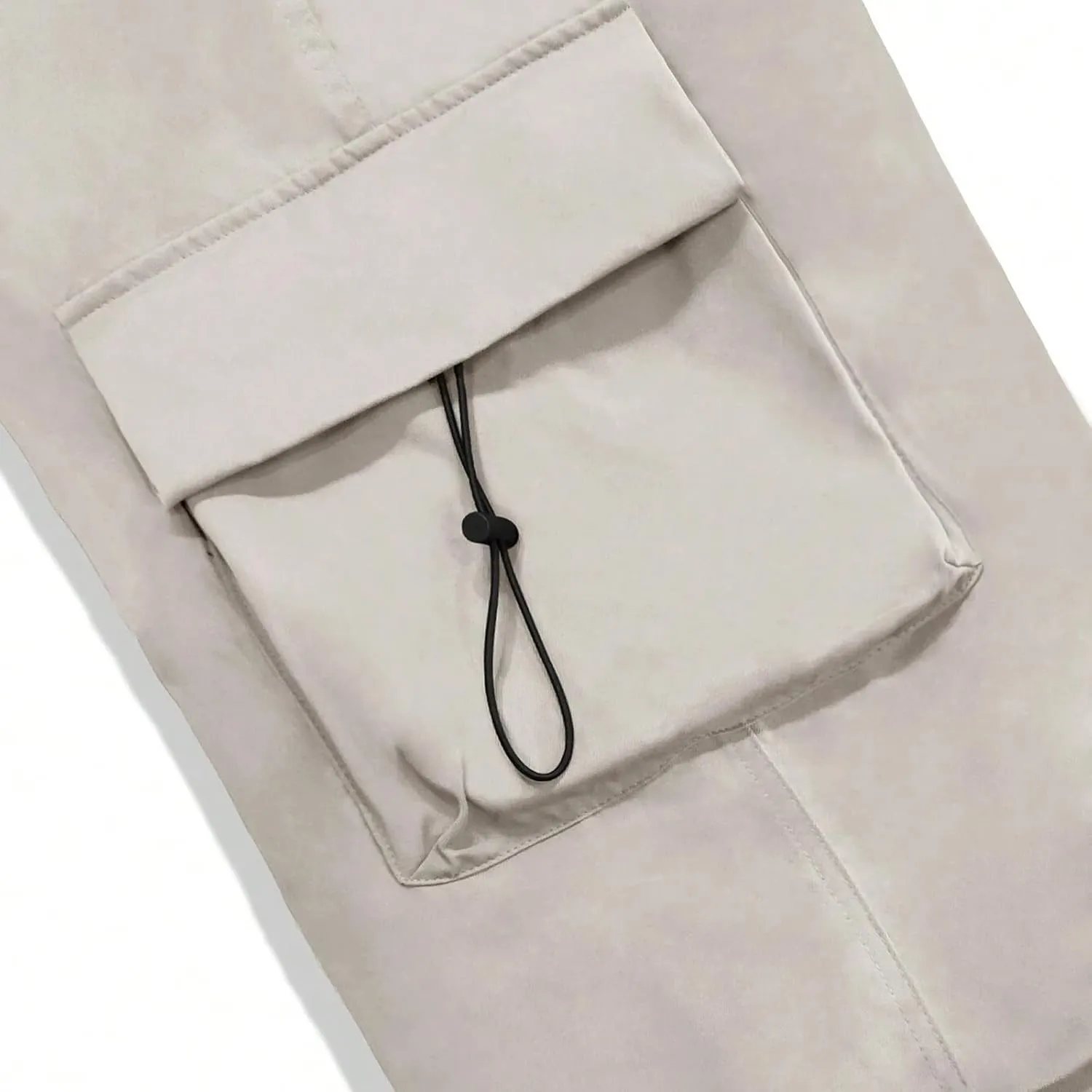 Mens Cargo Pants Casual Work Pant Drawstring Elastic Waist Hip Hop Harem Pants with Pockets