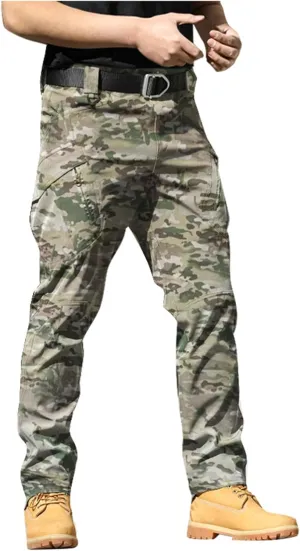 Mens Cargo Pants Tactical Training Jogger Relaxed Fit Sport Pant 2024 Summer Long Trousers with Pockets