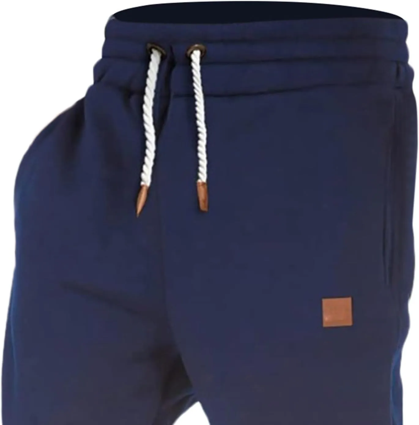 Mens Corduroy Cargo Pants, Baggy Casual Sweatpants, Athletic Drawstring Elastic Waist Relaxed Fit Pants with Pockets