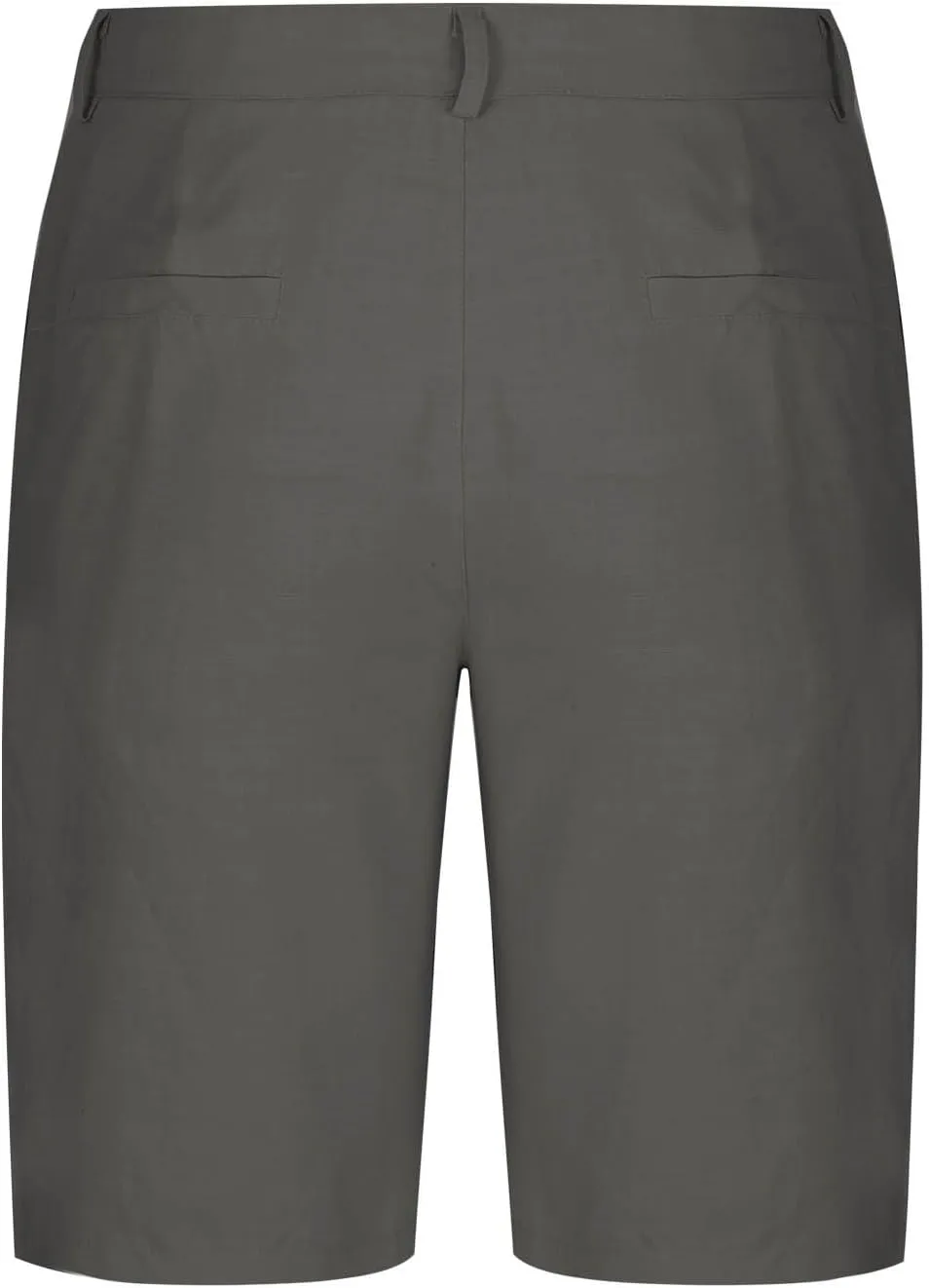 Men's Cotton Linen Shorts Solid Color Casual Pocket Half Shorts Button Zipper Dress Pants with Pockets