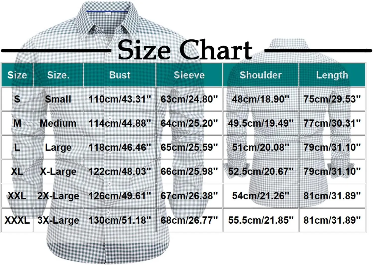 Men's Dress Shirt Long Sleeve Plaid Button Down Collared Shirts Slim Fit Office T-Shirt Business Casual Stretchy Fashion