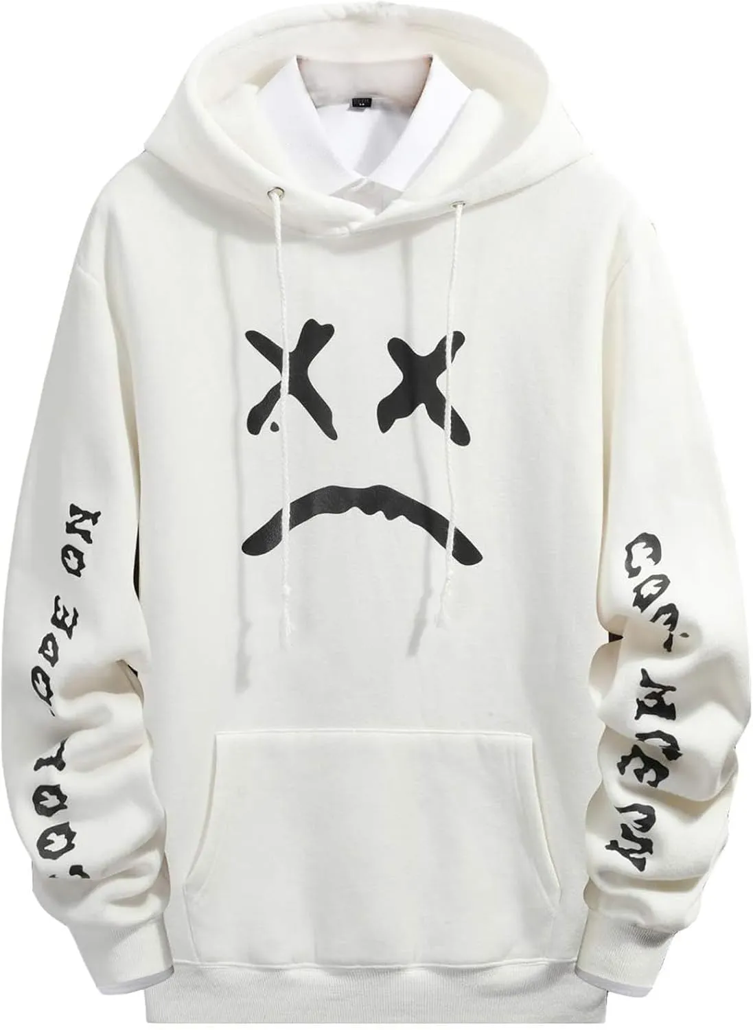 Men's Fleece Pullover Hoodie Sweatshirts Cotton Graphic Casual Streetwear