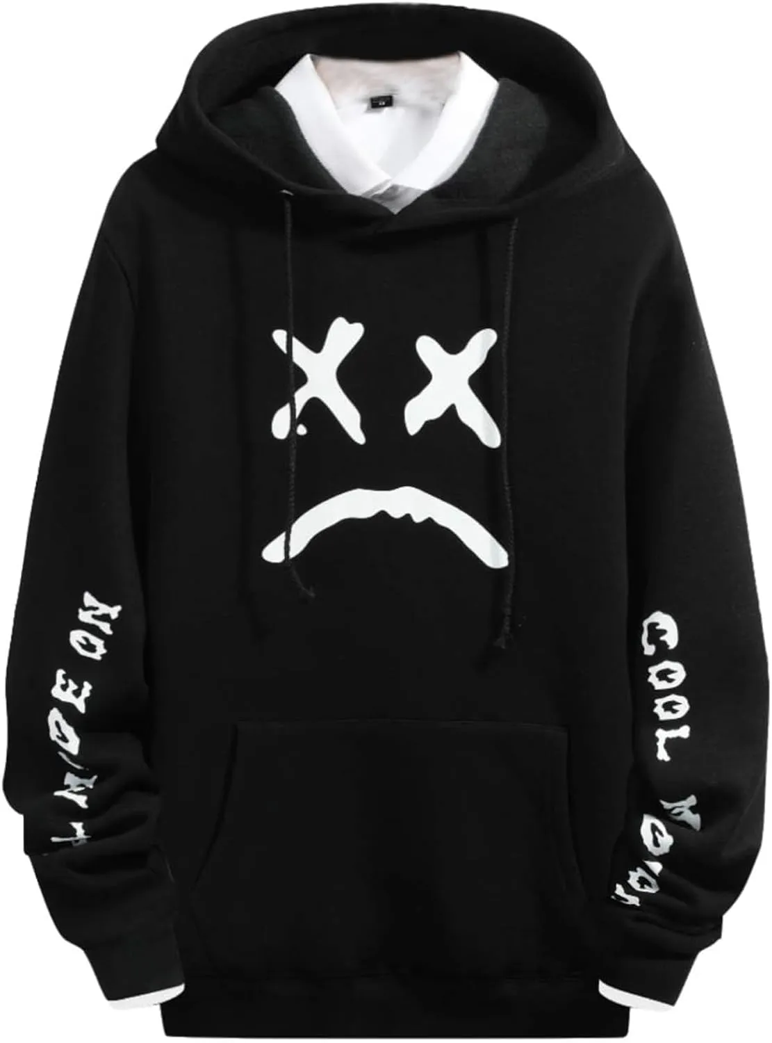 Men's Fleece Pullover Hoodie Sweatshirts Cotton Graphic Casual Streetwear