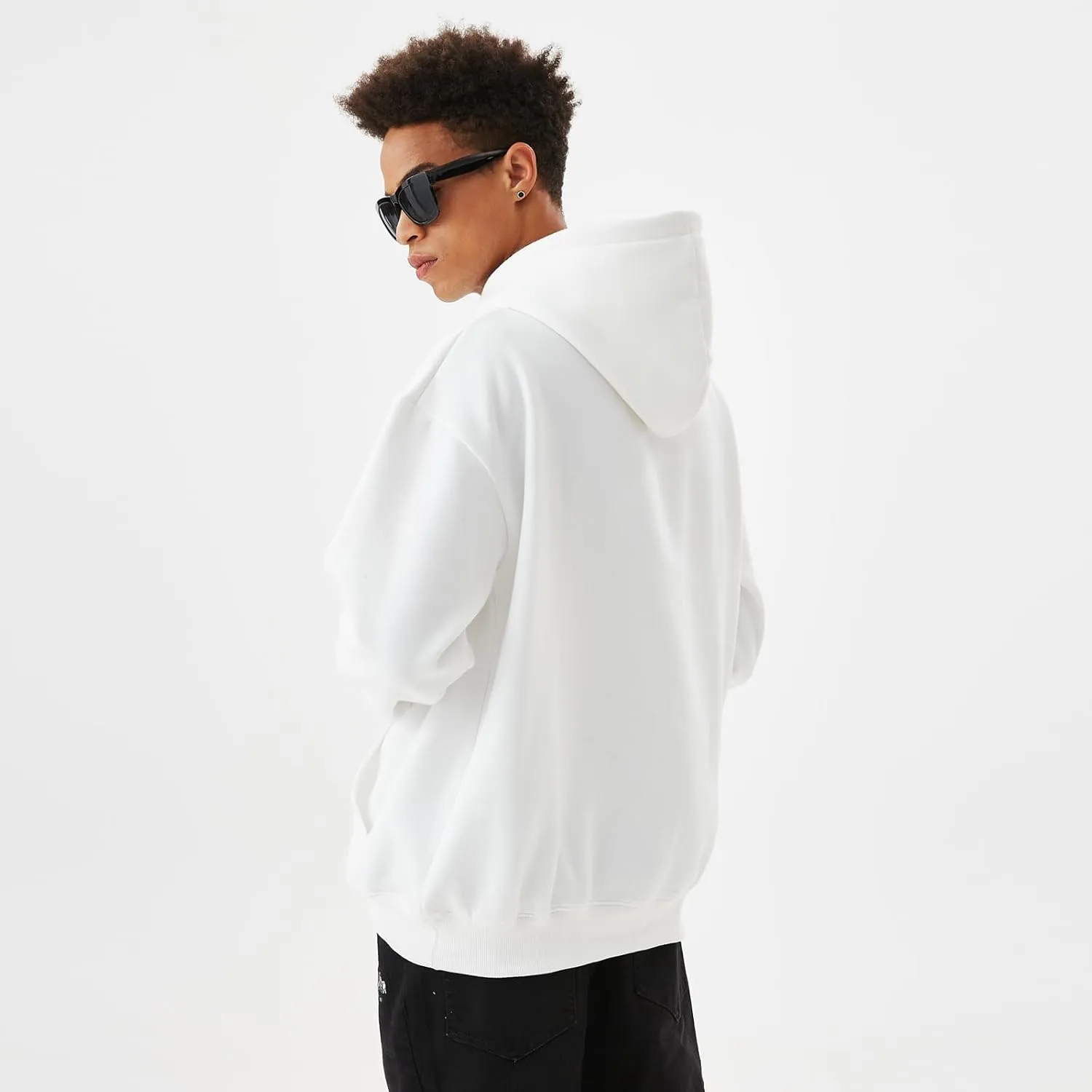 Men's Fleece Pullover Hoodie Sweatshirts Cotton Graphic Casual Streetwear