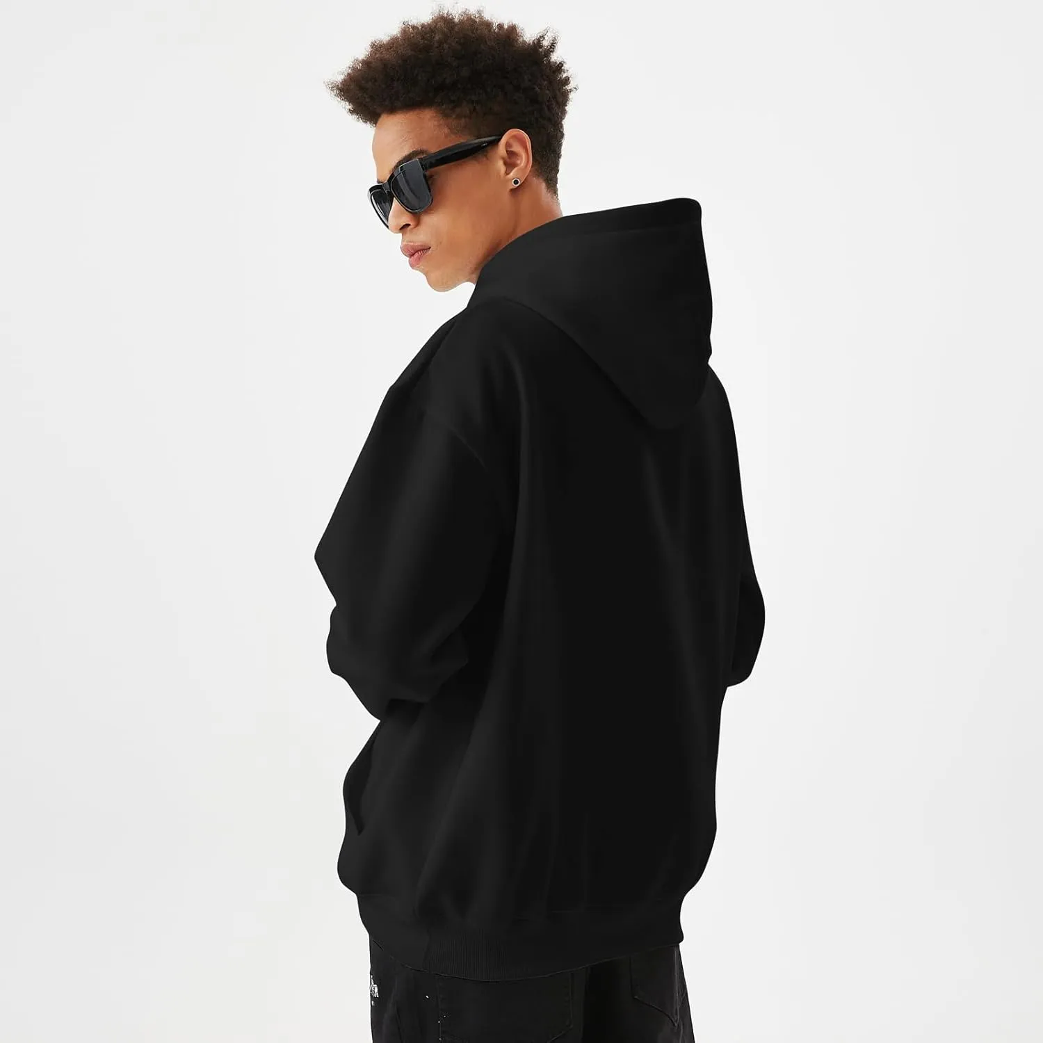 Men's Fleece Pullover Hoodie Sweatshirts Cotton Graphic Casual Streetwear