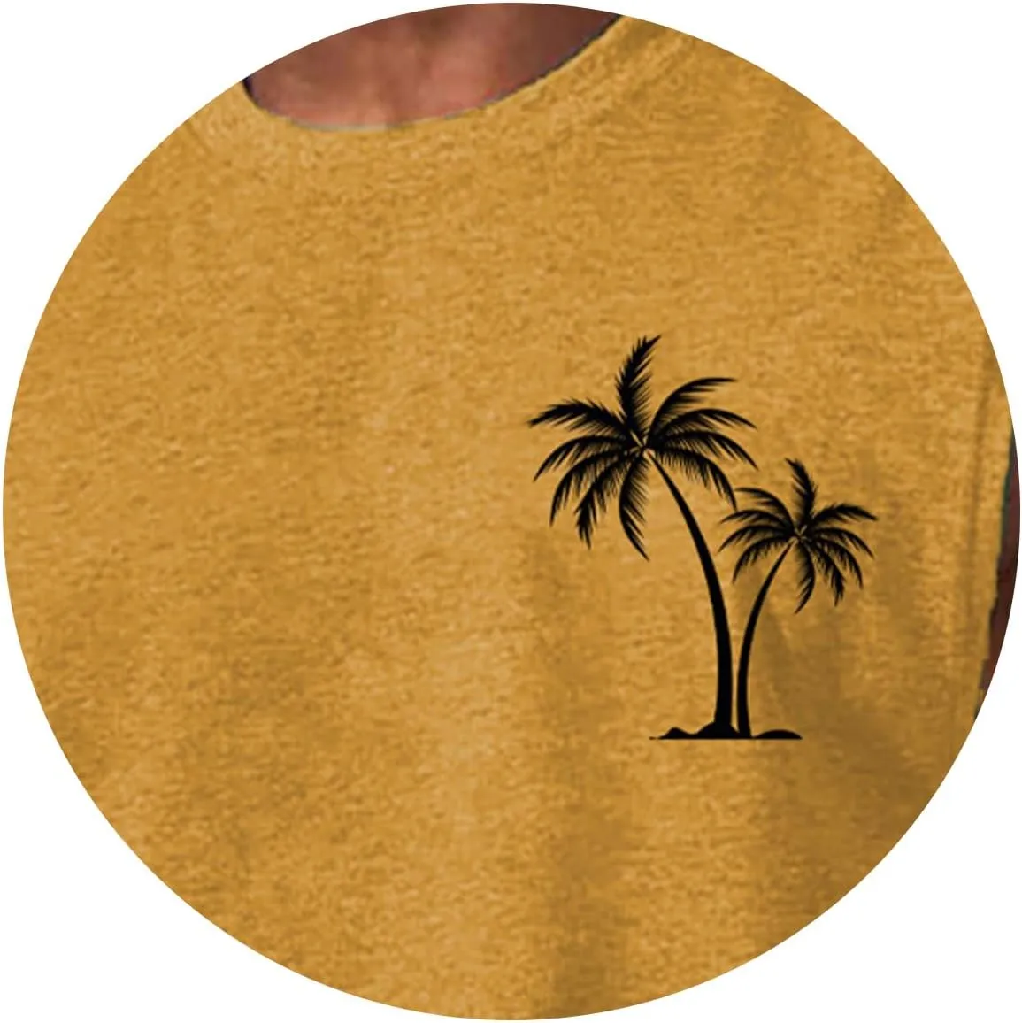 Mens Hawaiian Beach Tank Tops Summer Palm Tree Print Sleeveless Undershirts Loose Fit Muscle Fitness Vacation Tops