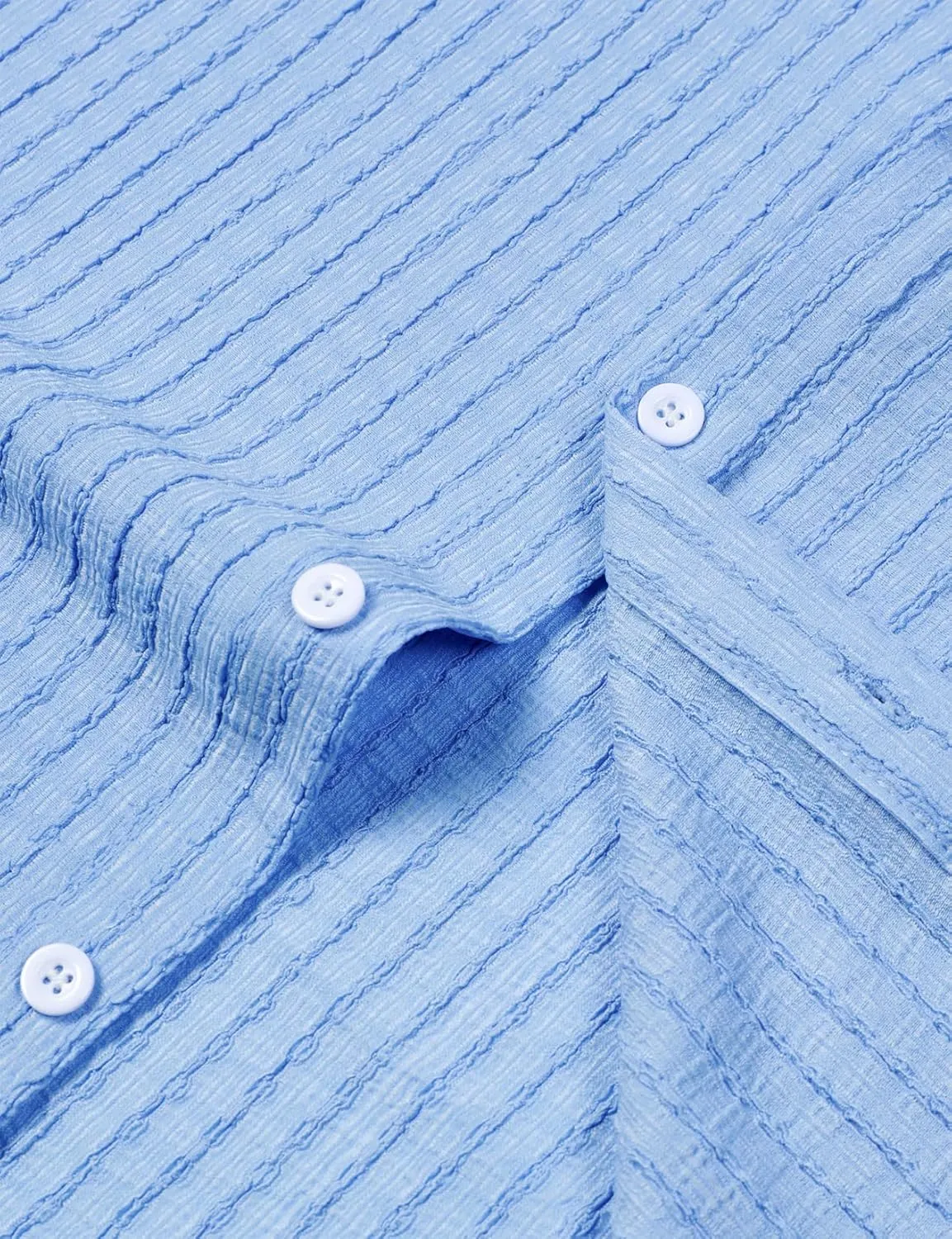 Men's Knit Shirt Summer Casual Short Sleeve Button Down Shirt for Beach Vacation