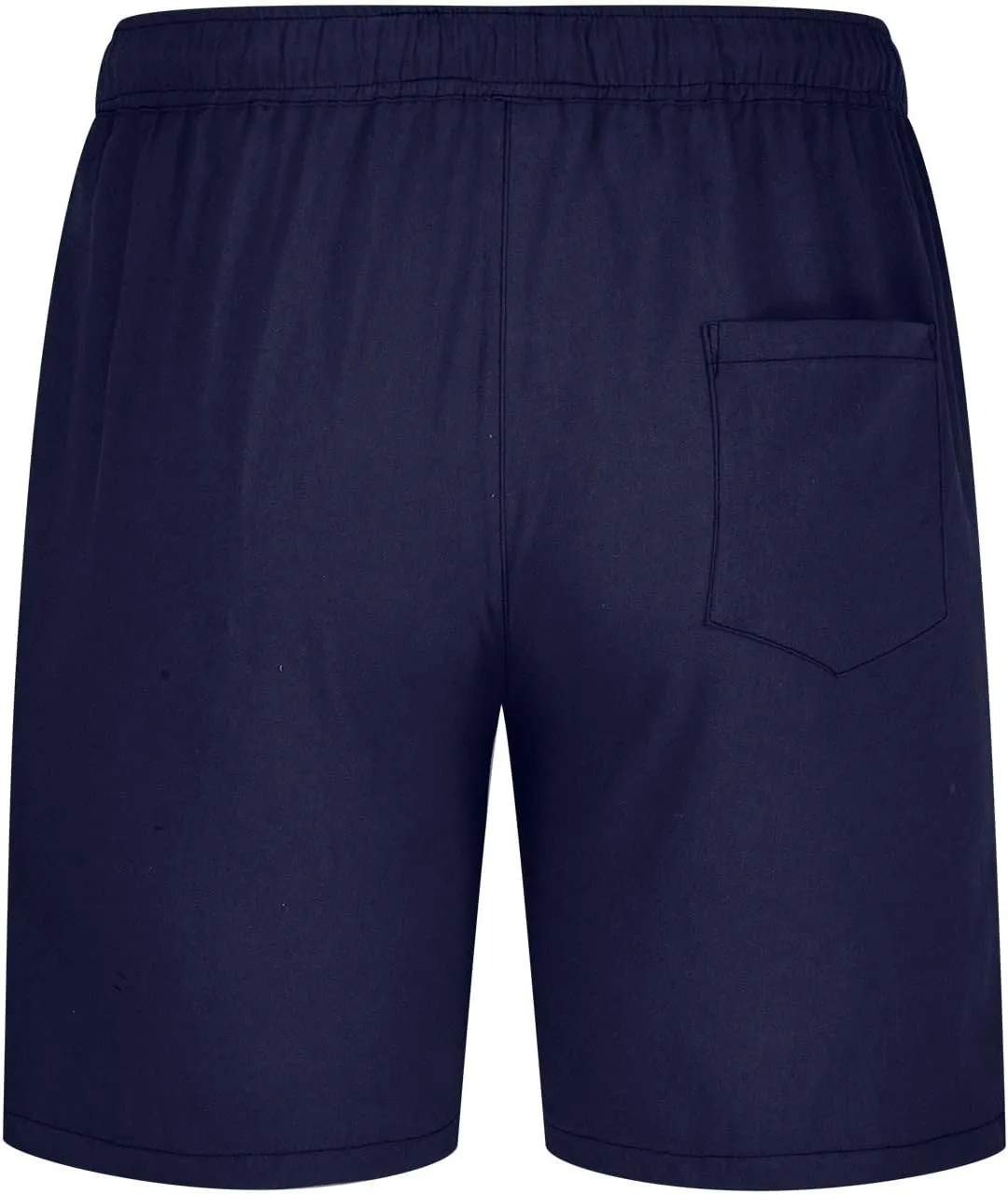 Men's Linen Shorts Loose Fit Summer Beach Shorts Elastic Waist Drawstring Casual Shorts Big and Tall Short Pants