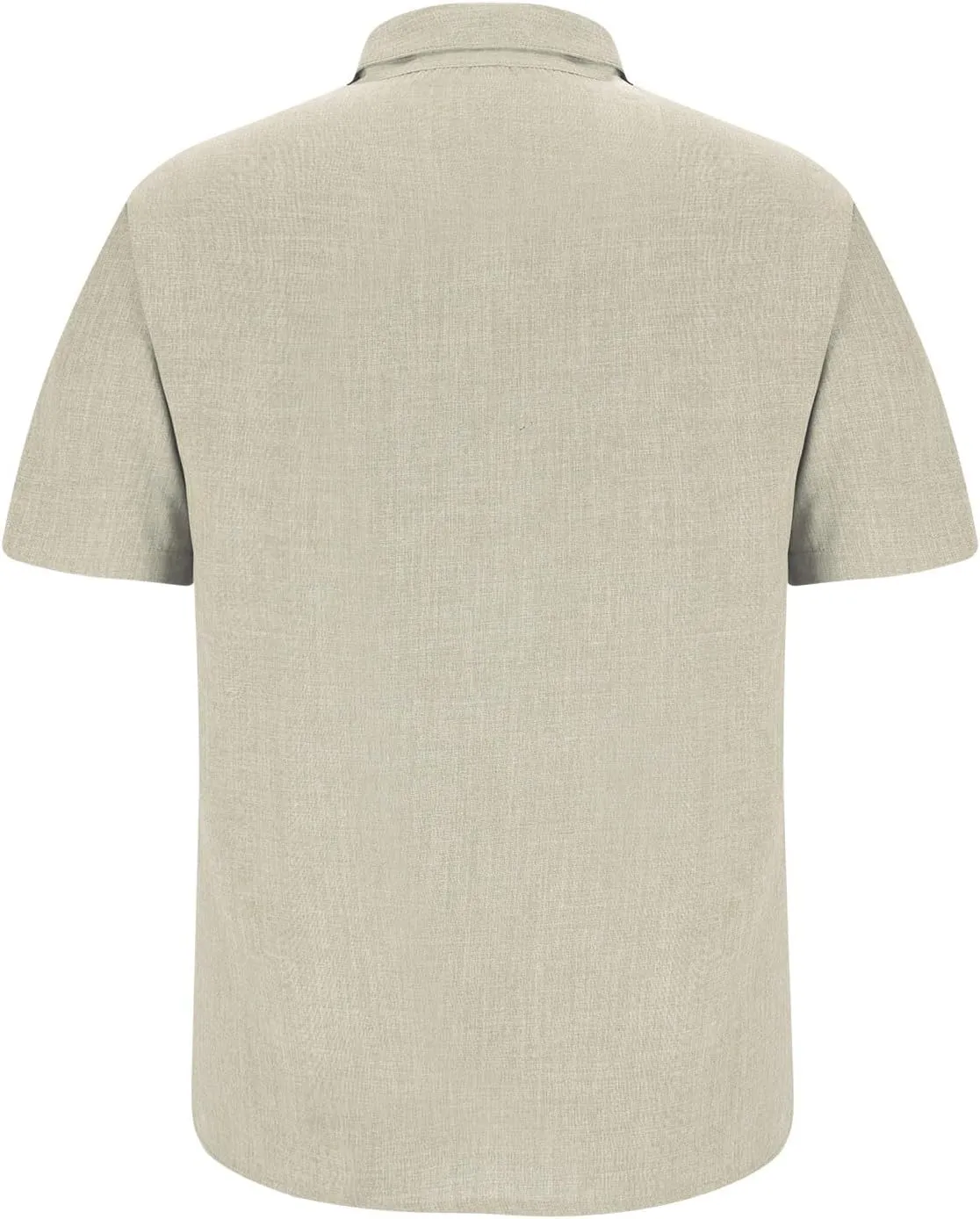 Mens Shirts Casual Short Sleeve Button Down Linen Shirts No Tuck Dress Tee Shirt Fashion Beach Resort Wear