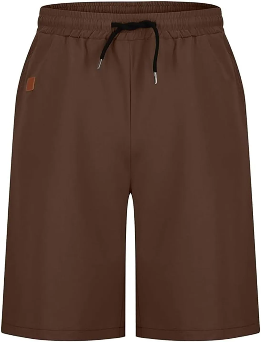Mens Shorts 7 Inch, Mens Casual Shorts - Cotton Drawstring Summer Beach Stretch Twill Chino Golf Shorts with Pockets