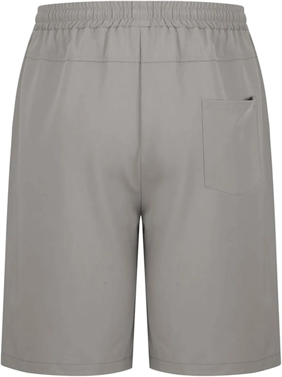 Mens Shorts 7 Inch, Mens Casual Shorts - Cotton Drawstring Summer Beach Stretch Twill Chino Golf Shorts with Pockets