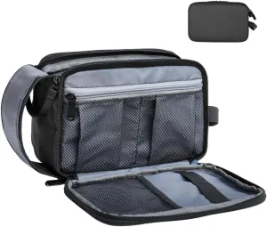 Mens Toiletry Bag - Mens Shaving Bag w/Multiple Compartments - Water-resistant Bathroom and Hygiene Bag - Travel Toiletry Bag for Men w/Easy Accessibility - Large, Black