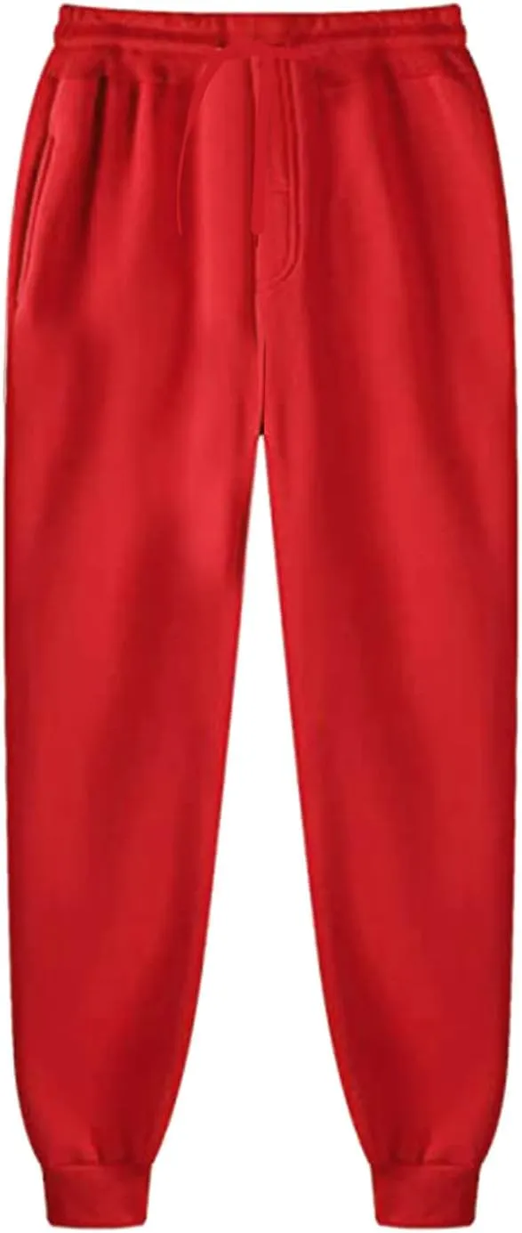 Mens Workout Cargo Sweatpants Men's Cargo Pants Relaxed Fit Work Pants Stretch Elastic Waist Multiple Pockets Fitness