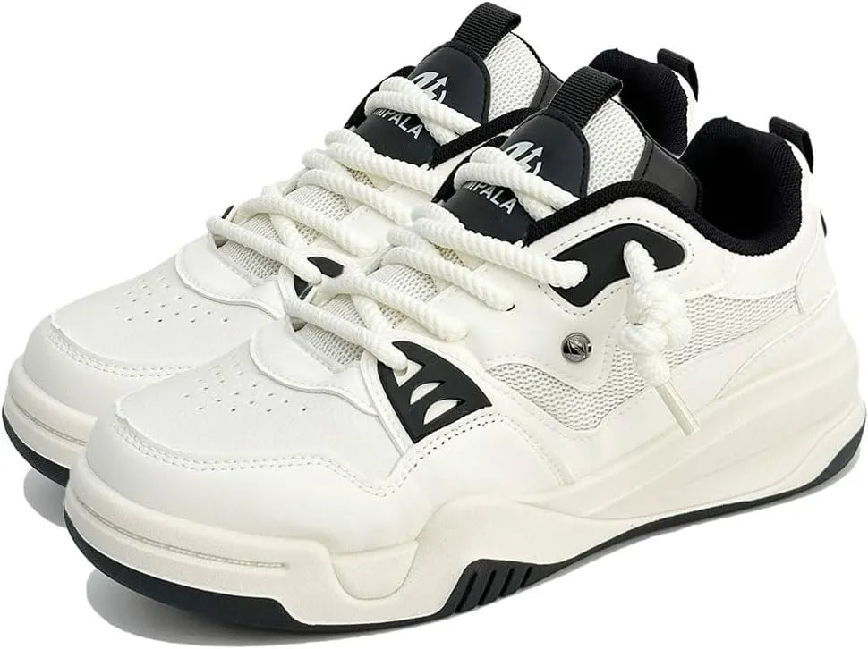 Men's Youth Platform Soles Fashion Sneakers Running Shoes Casual Slip on Walking Tennis Gym Sneakers/Skateboard Shoes