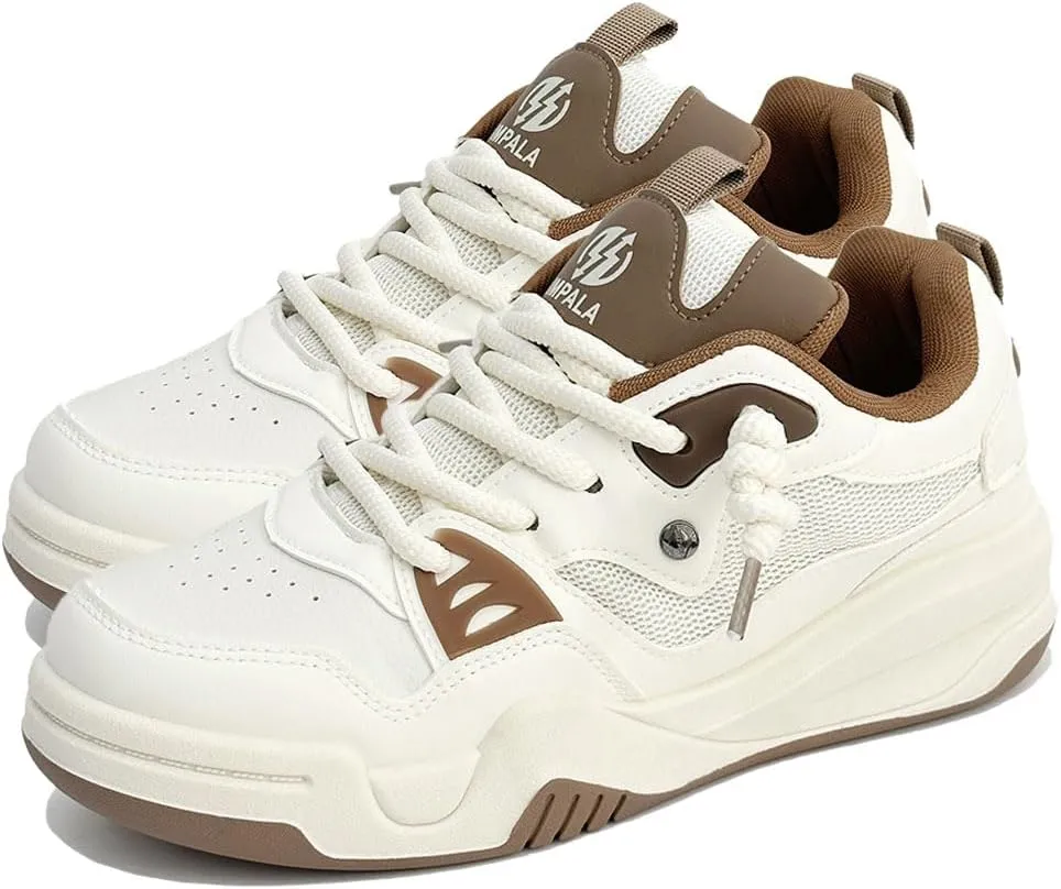 Men's Youth Platform Soles Fashion Sneakers Running Shoes Casual Slip on Walking Tennis Gym Sneakers/Skateboard Shoes